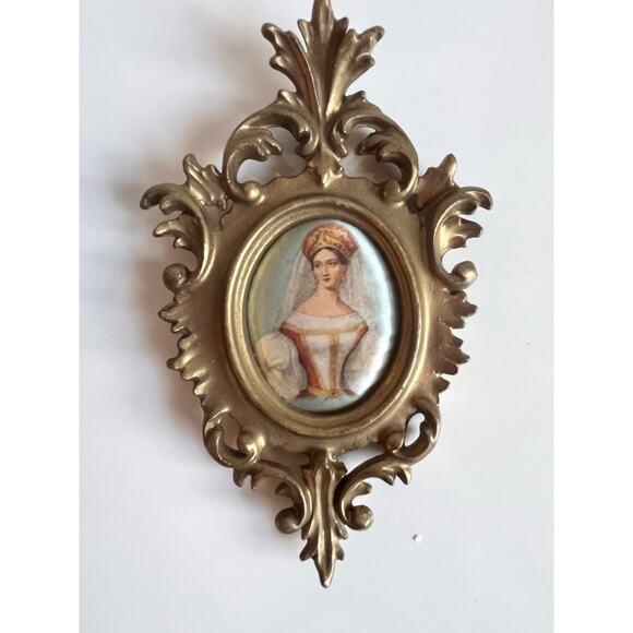 Lot Of Three Vintage Framed Art Pieces Princess Art And Norleans - Picture 5 of 8